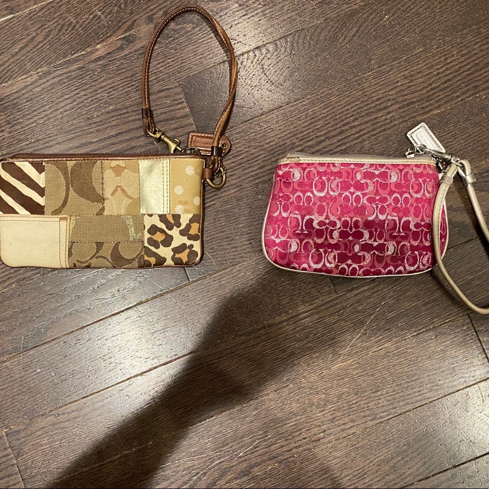 Two coach wristlets